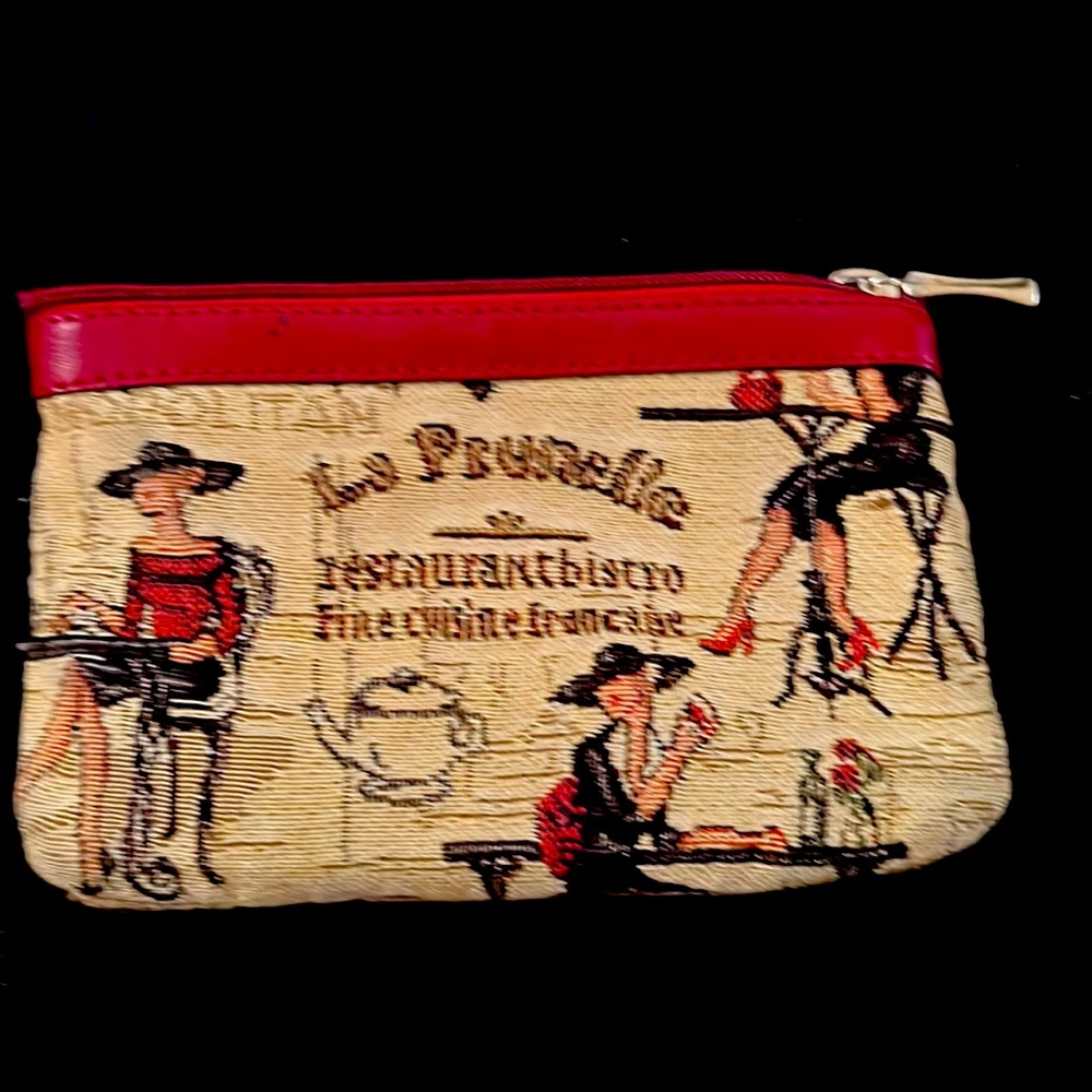 Vintage Very Cute Wallet from Brugge, Belgium, Hand Embroidered, Preowned